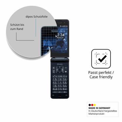 Schutzglasfolie mit optimaler Passform, zur Verwendung mit Hüllen geeignet