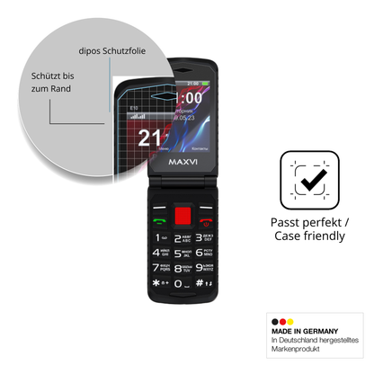 Schutzglasfolie mit optimaler Passform, zur Verwendung mit Hüllen geeignet