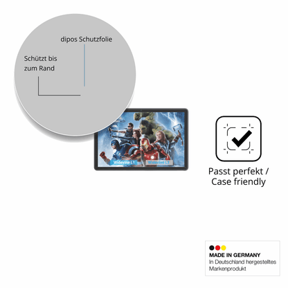 Schutzglasfolie mit optimaler Passform, zur Verwendung mit Hüllen geeignet