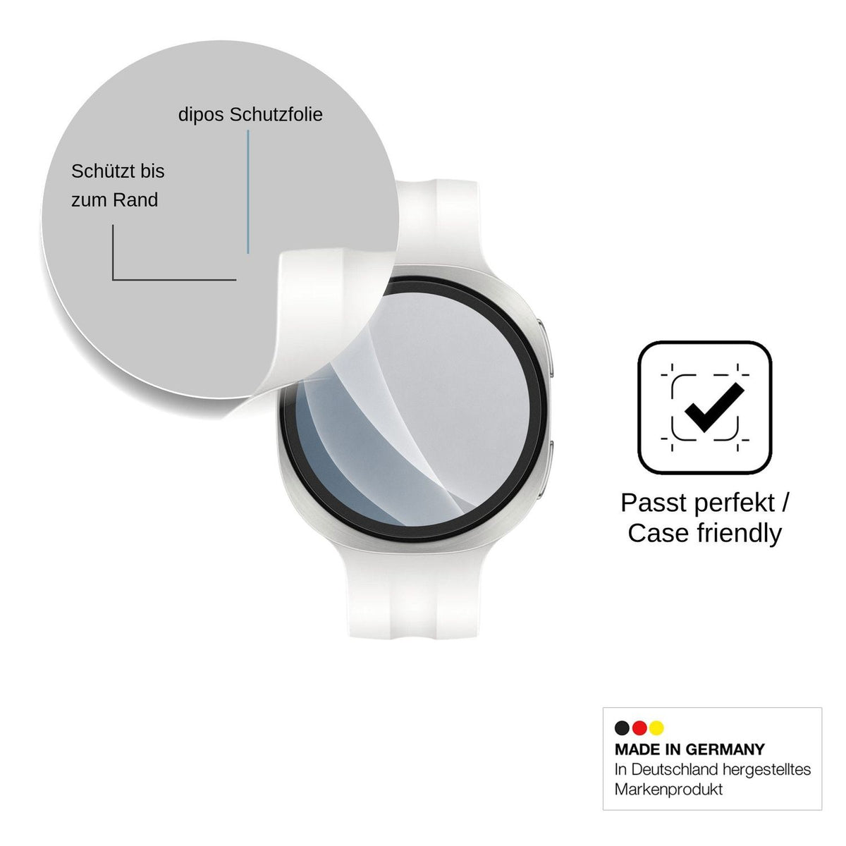 2x 9H Schutzfolie matt für Samsung Galaxy Watch 9 40mm Panzerfolie