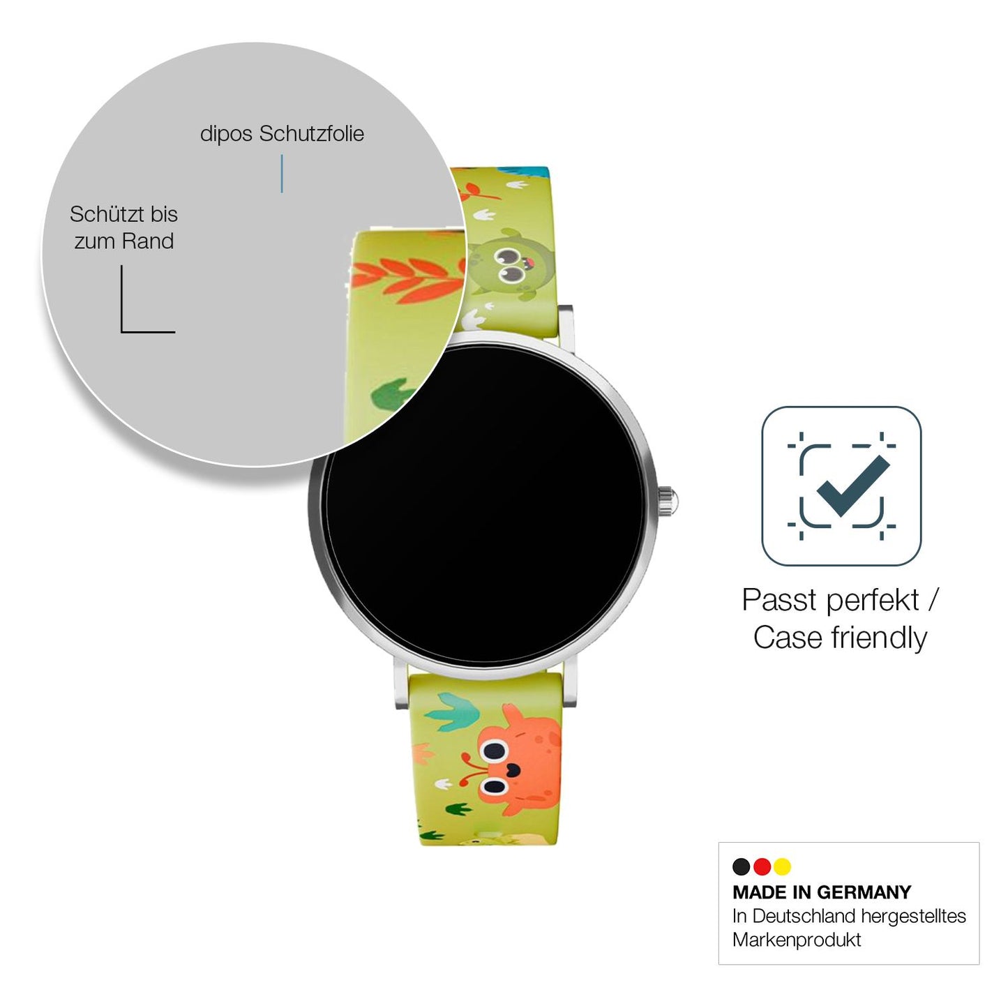 Schutzglasfolie mit optimaler Passform, zur Verwendung mit Hüllen geeignet