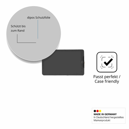 Schutzglasfolie mit optimaler Passform, zur Verwendung mit Hüllen geeignet