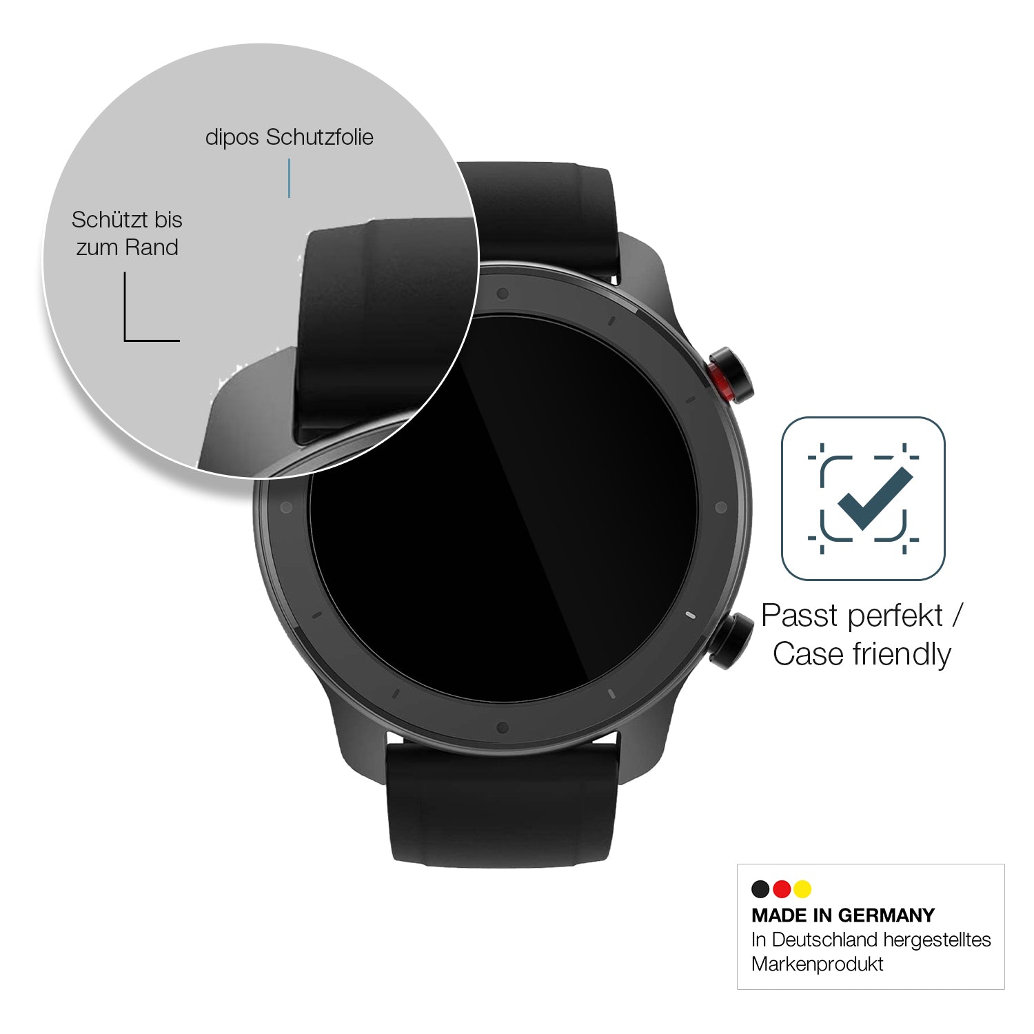 Besonders flexibler Displayschutz mit Anti-Shock-Schicht im Materialmix