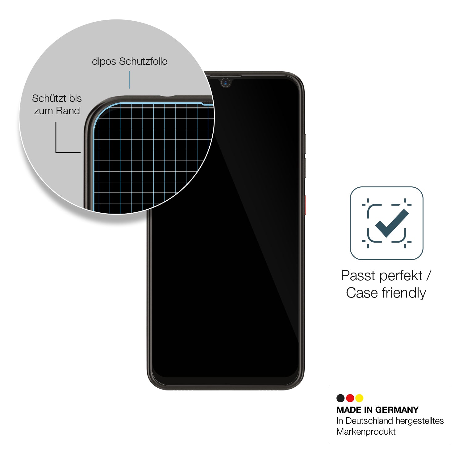 Besonders flexibler Displayschutz mit Anti-Shock-Schicht im Materialmix