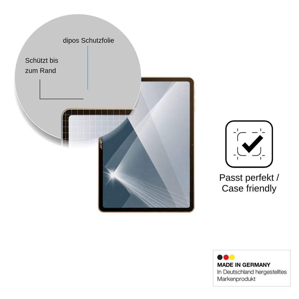 2x 9H Schutzfolie für Acer Iconia Tab 12 Panzerfolie