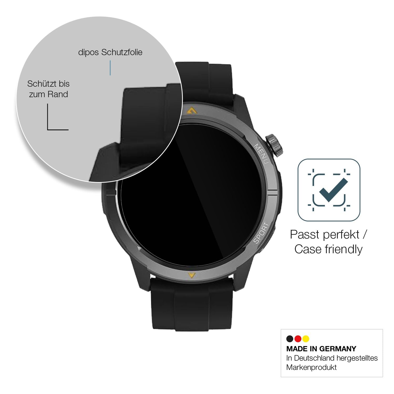 Besonders flexibler Displayschutz mit Anti-Shock-Schicht im Materialmix