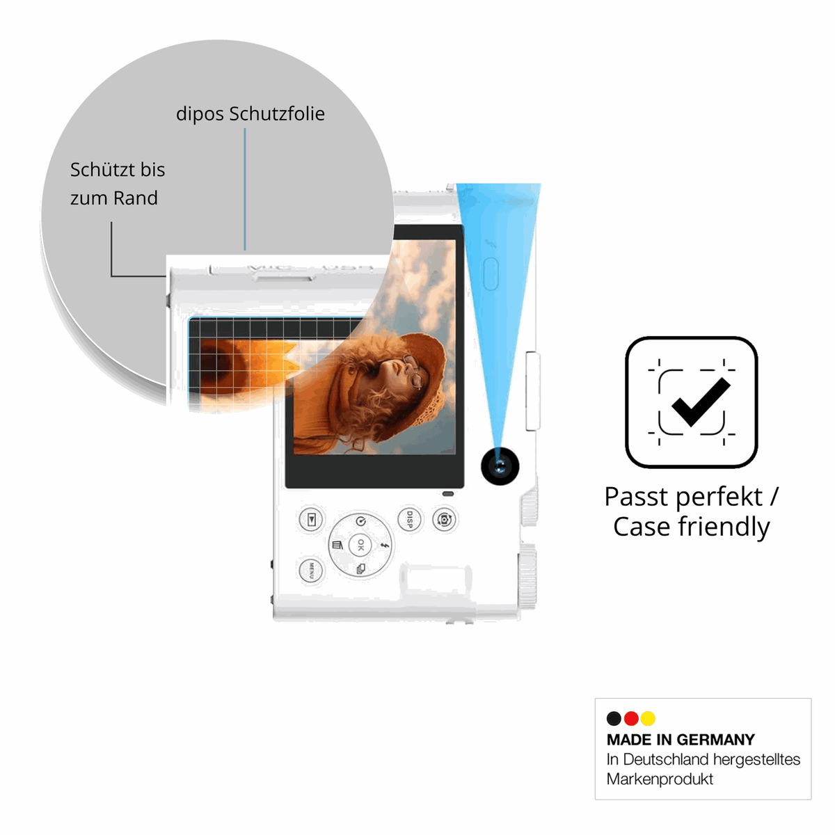 Besonders flexibler Displayschutz mit Anti-Shock-Schicht im Materialmix