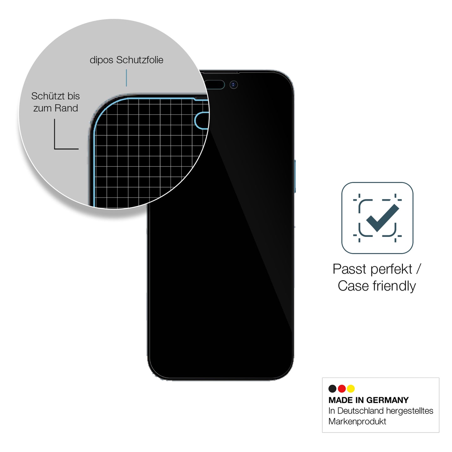 Besonders flexibler Displayschutz mit Anti-Shock-Schicht im Materialmix