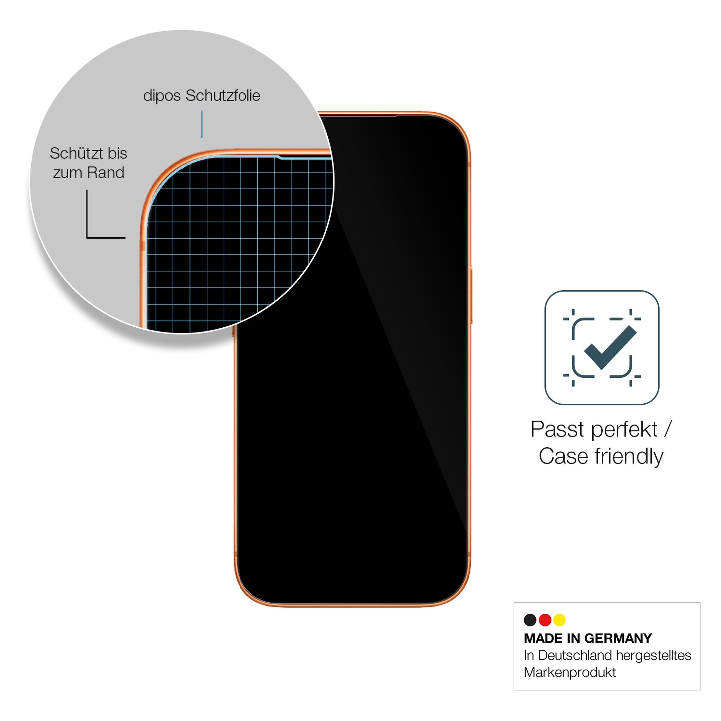 Besonders flexibler Displayschutz mit Anti-Shock-Schicht im Materialmix