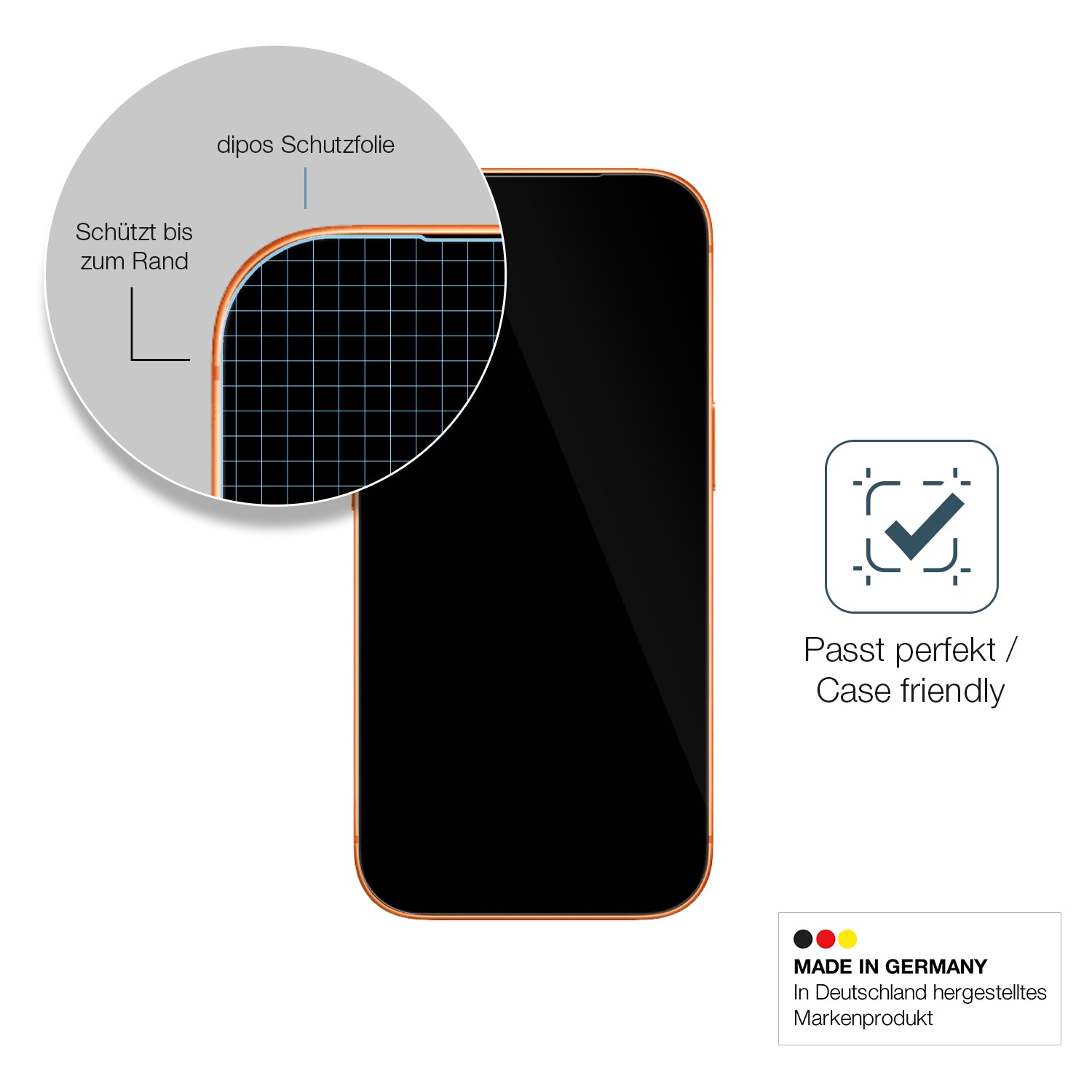 Besonders flexibler Displayschutz mit Anti-Shock-Schicht im Materialmix