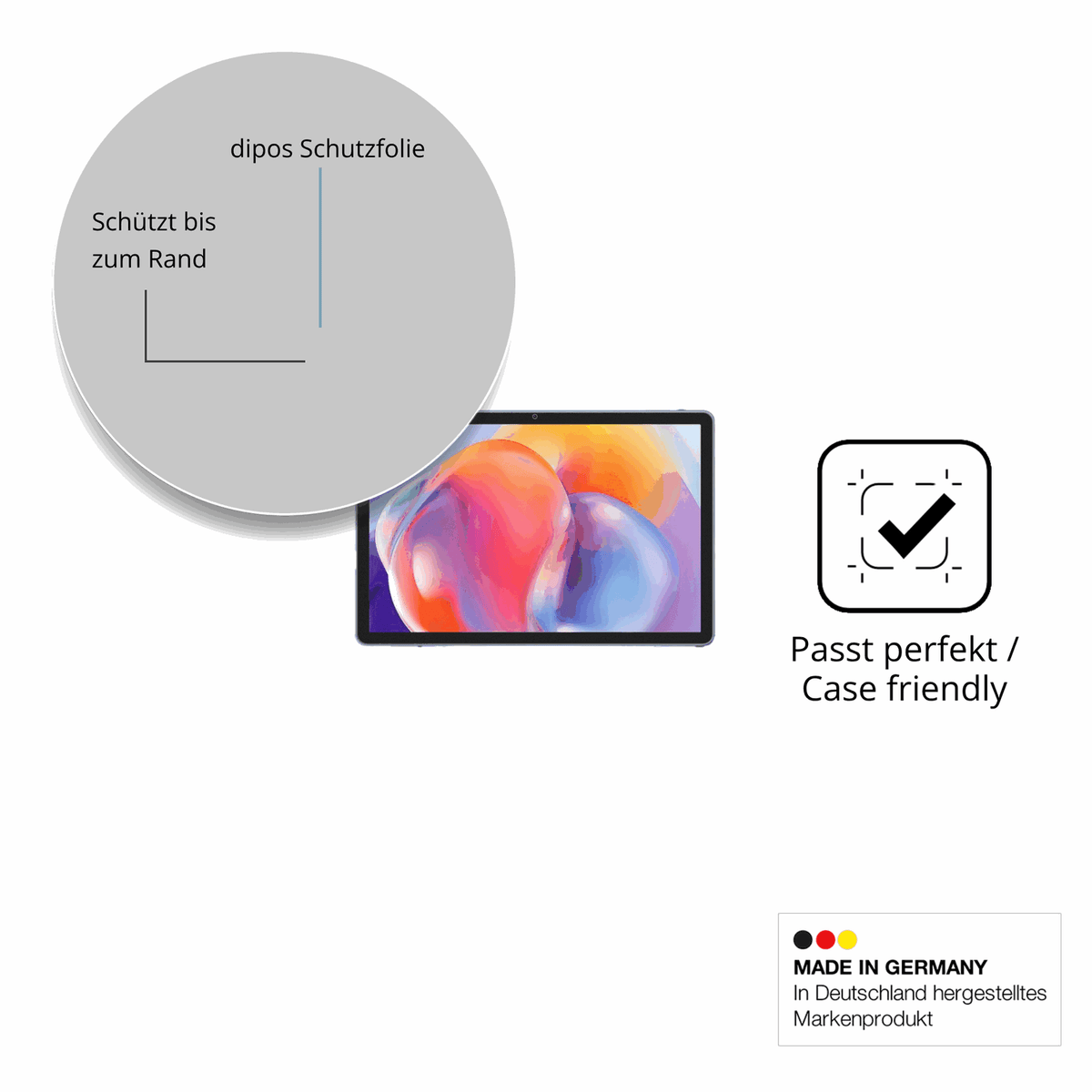 Besonders flexibler Displayschutz mit Anti-Shock-Schicht im Materialmix