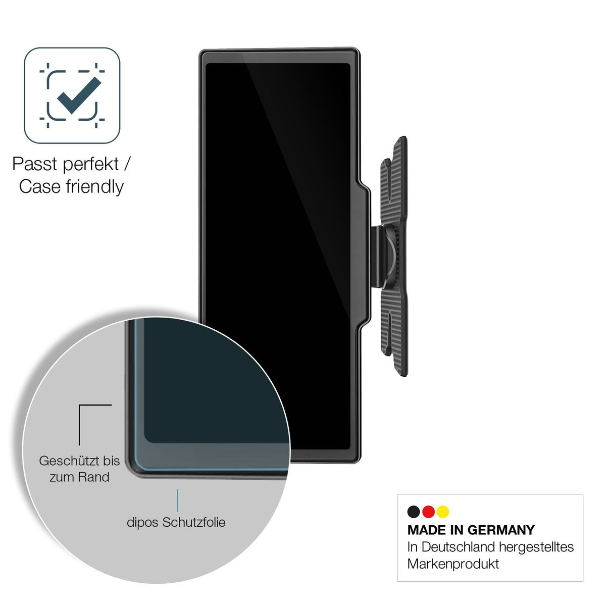 Besonders flexibler Displayschutz mit Anti-Shock-Schicht im Materialmix