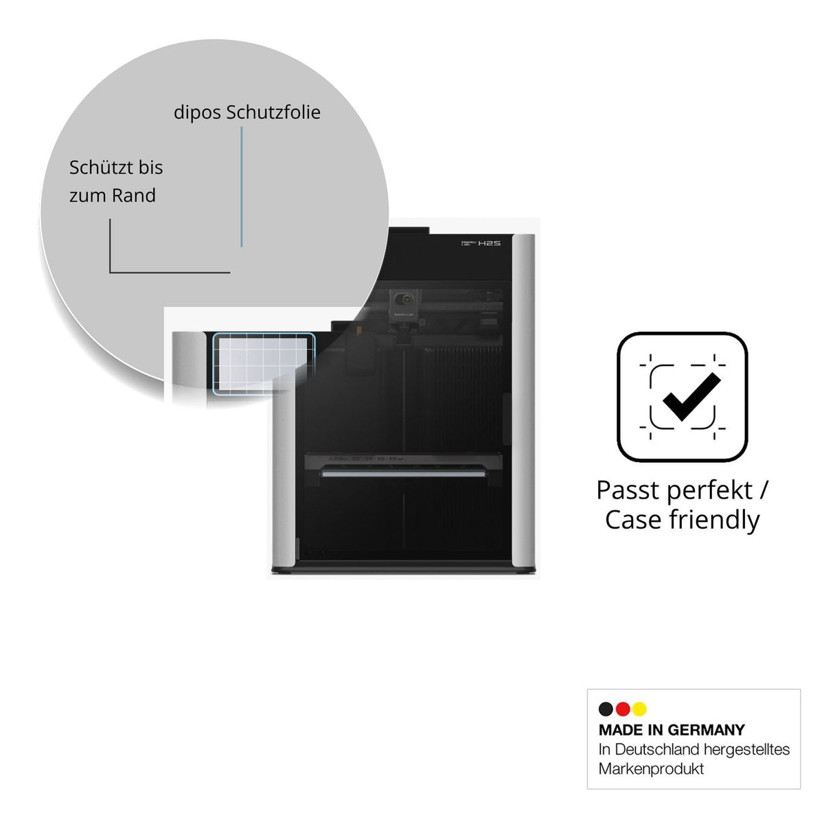 Besonders flexibler Displayschutz mit Anti-Shock-Schicht im Materialmix