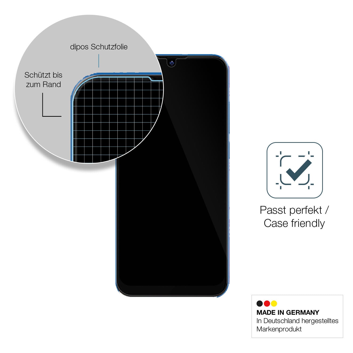 Besonders flexibler Displayschutz mit Anti-Shock-Schicht im Materialmix