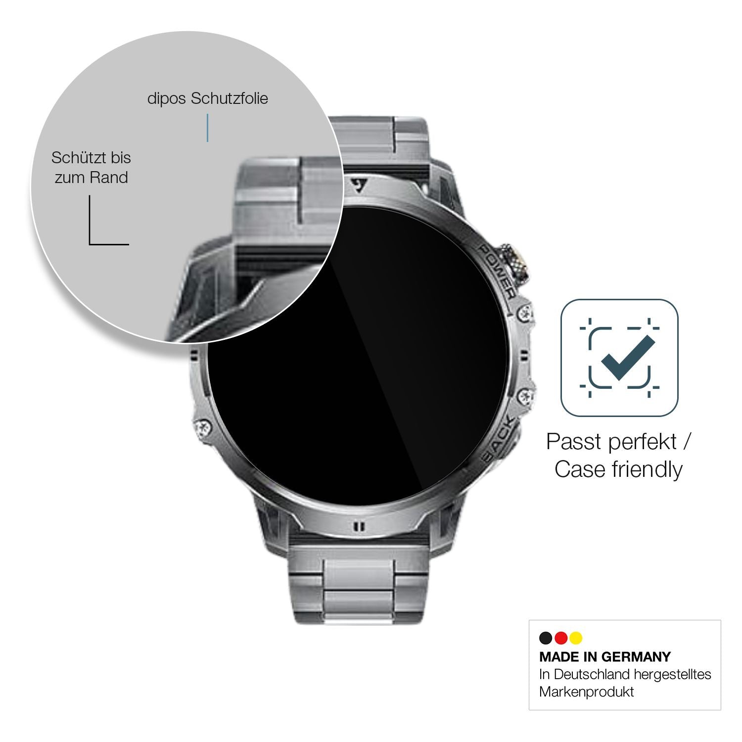 Besonders flexibler Displayschutz mit Anti-Shock-Schicht im Materialmix