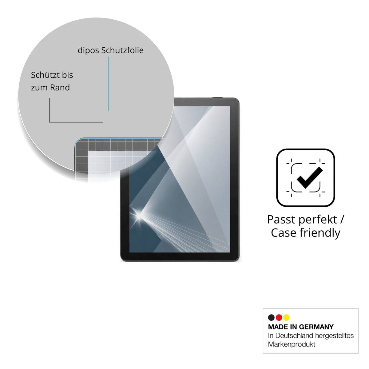 Besonders flexibler Displayschutz mit Anti-Shock-Schicht im Materialmix