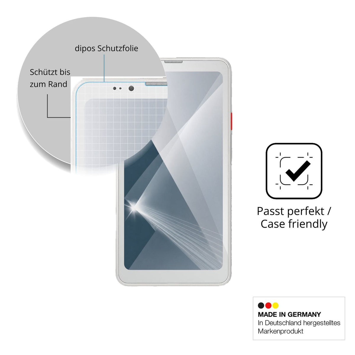 Besonders flexibler Displayschutz mit Anti-Shock-Schicht im Materialmix