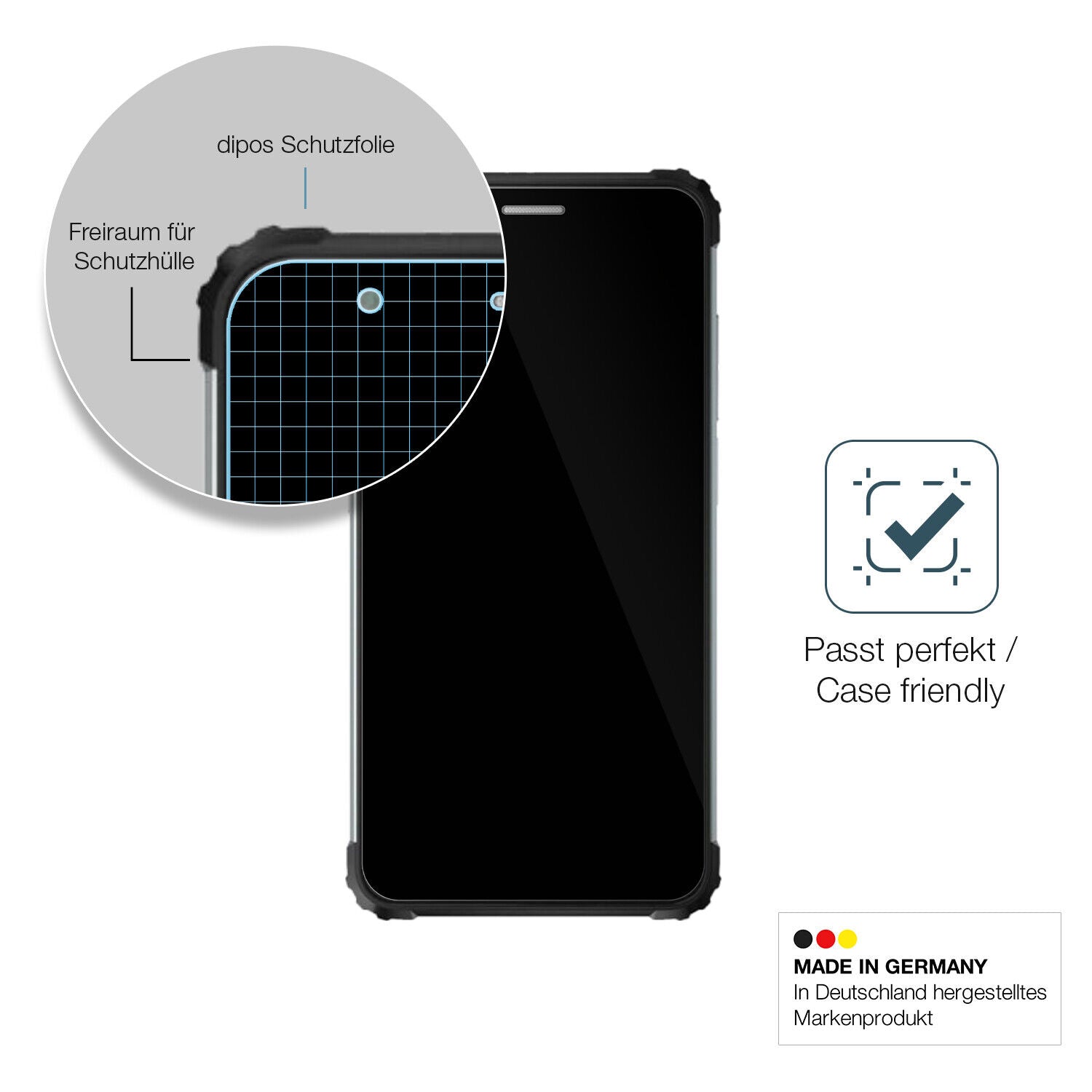 Besonders flexibler Displayschutz mit Anti-Shock-Schicht im Materialmix