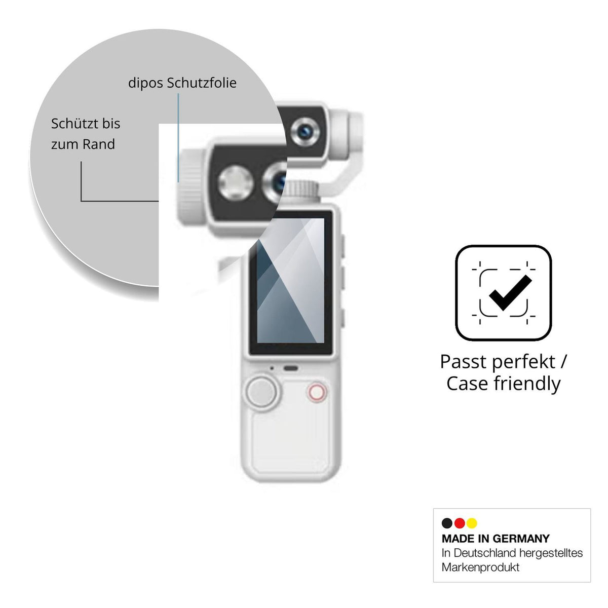 Besonders flexibler Displayschutz mit Anti-Shock-Schicht im Materialmix