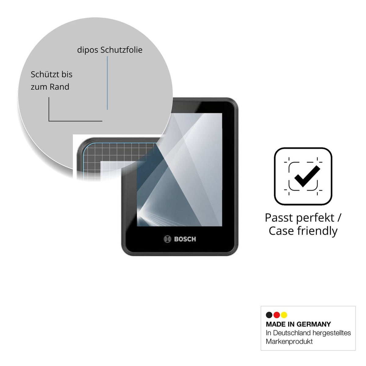 Besonders flexibler Displayschutz mit Anti-Shock-Schicht im Materialmix