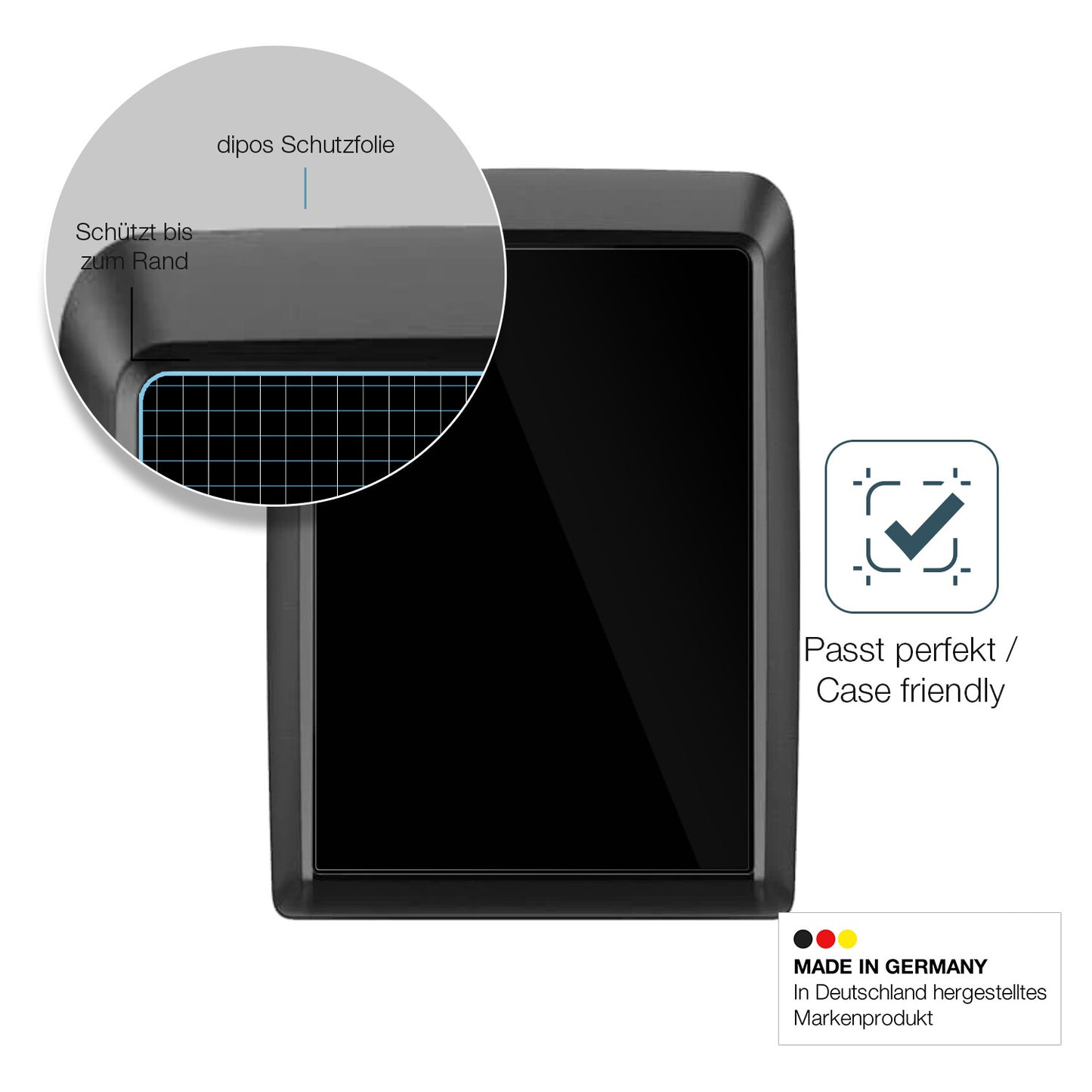 Besonders flexibler Displayschutz mit Anti-Shock-Schicht im Materialmix