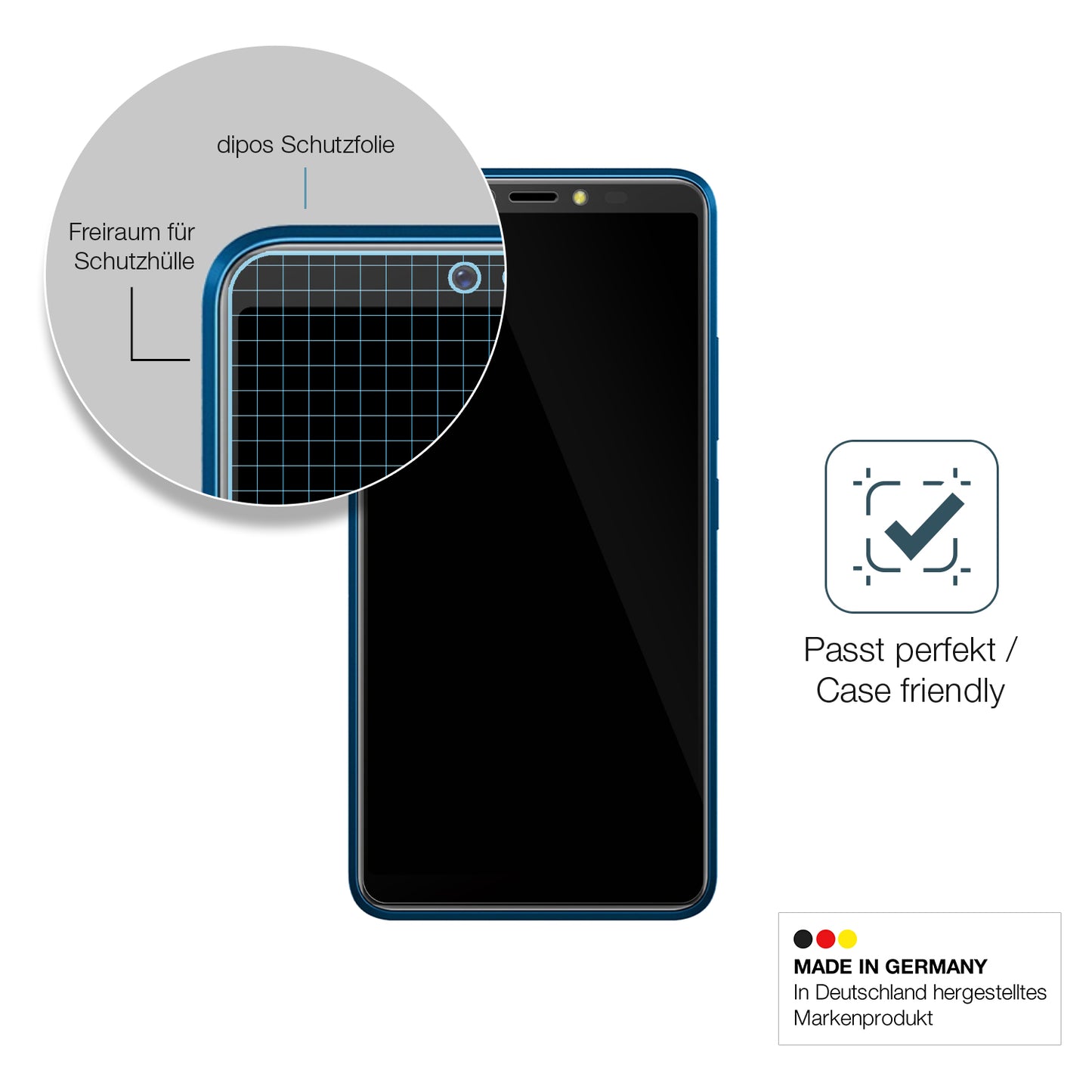 Besonders flexibler Displayschutz mit Anti-Shock-Schicht im Materialmix