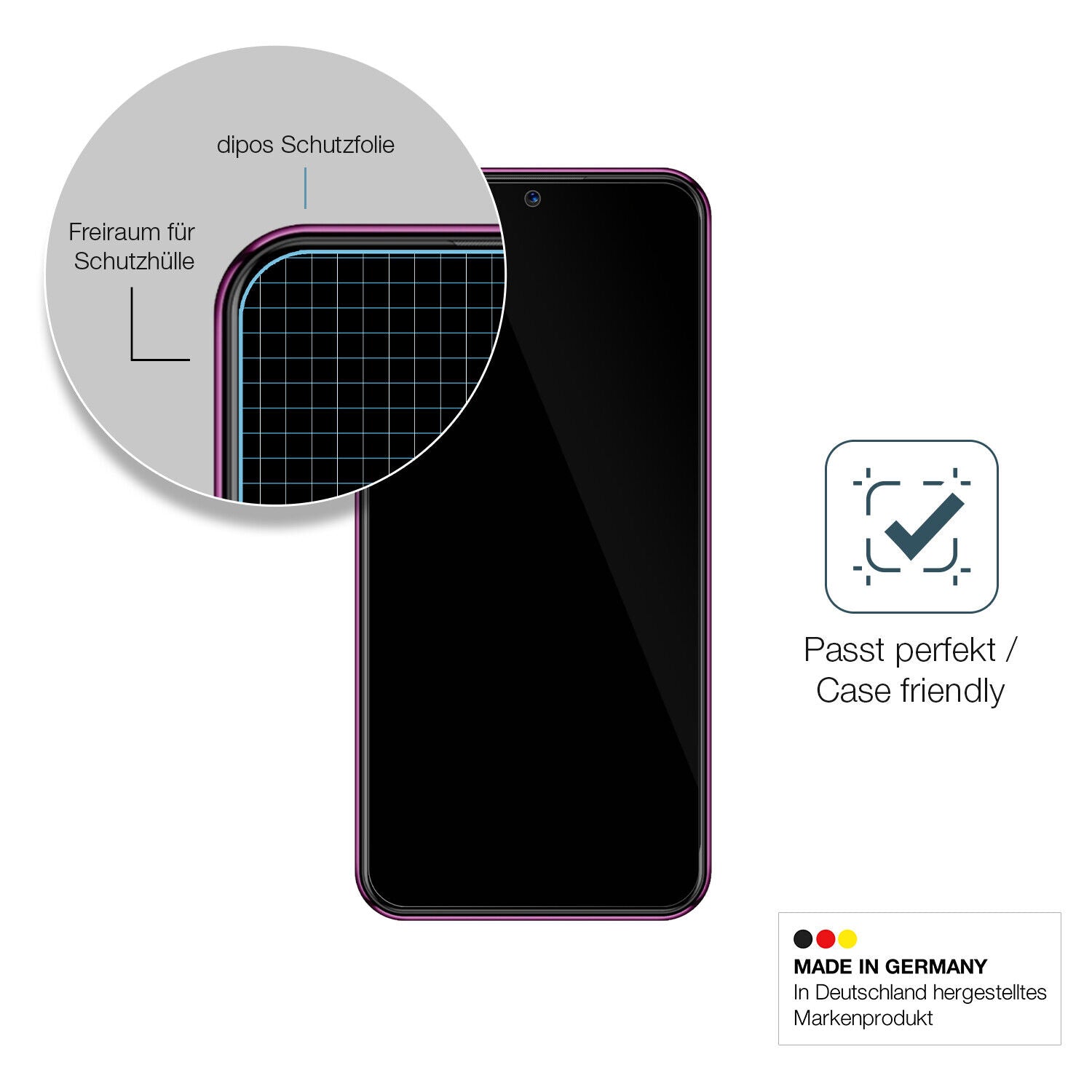 Besonders flexibler Displayschutz mit Anti-Shock-Schicht im Materialmix