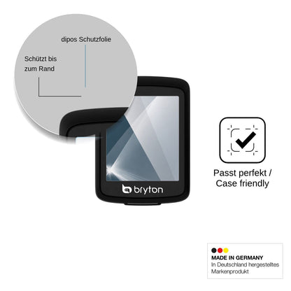 2x 9H Schutzfolie für Bryton Rider E10 Panzerfolie
