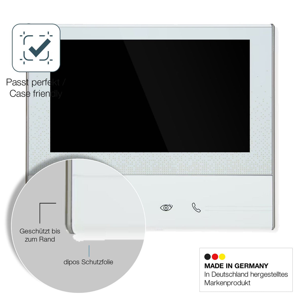 Besonders flexibler Displayschutz mit Anti-Shock-Schicht im Materialmix