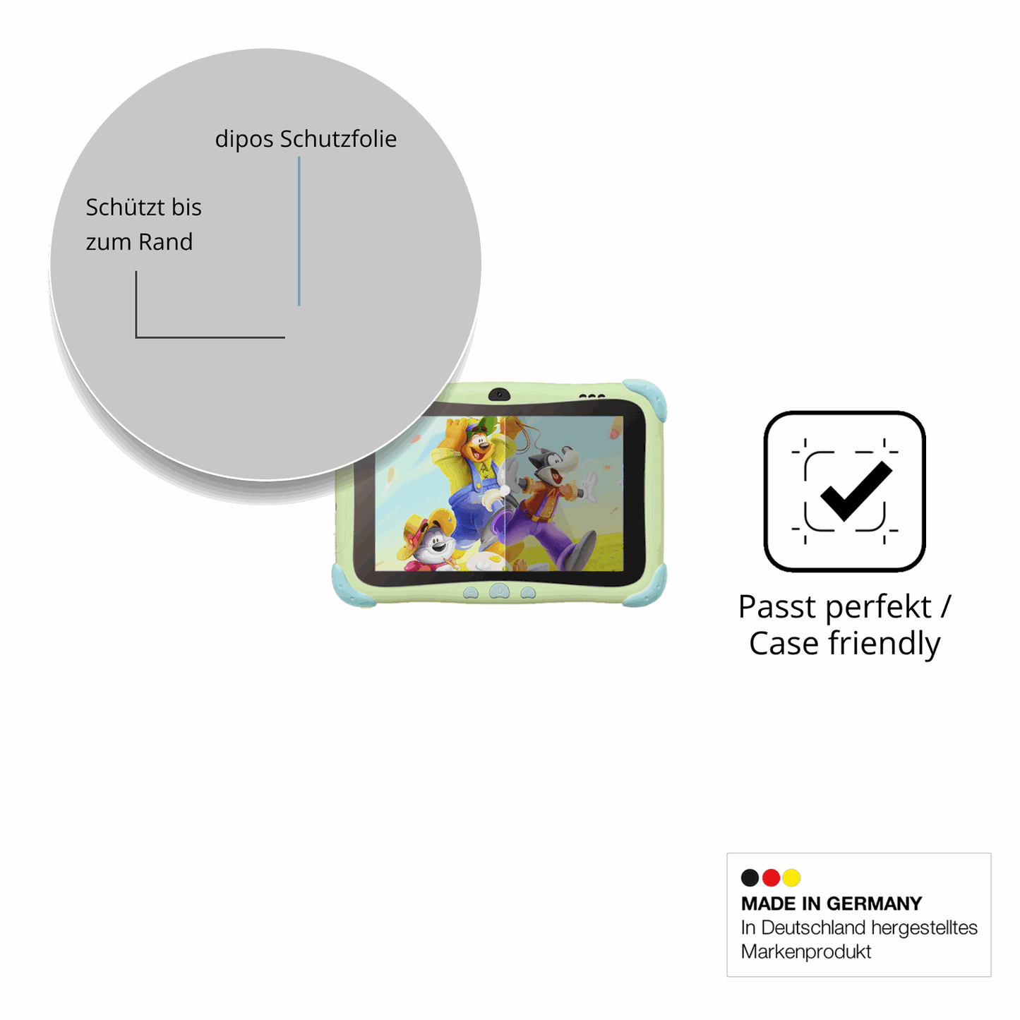 Besonders flexibler Displayschutz mit Anti-Shock-Schicht im Materialmix
