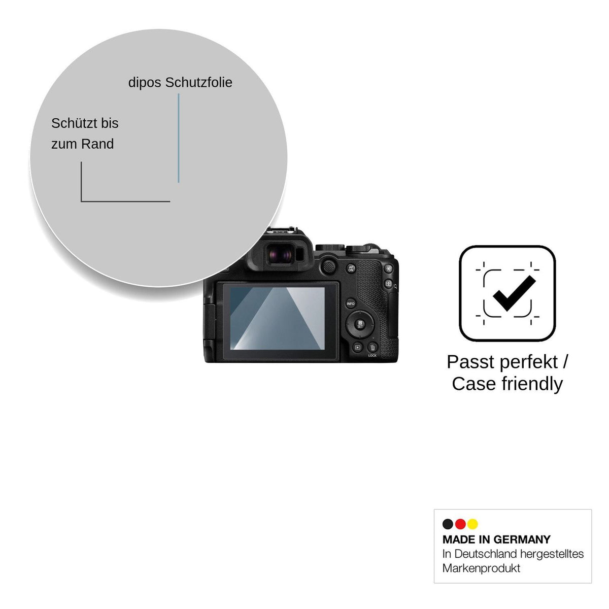 2x 9H Schutzfolie für Canon EOS R8 Mark II Panzerfolie