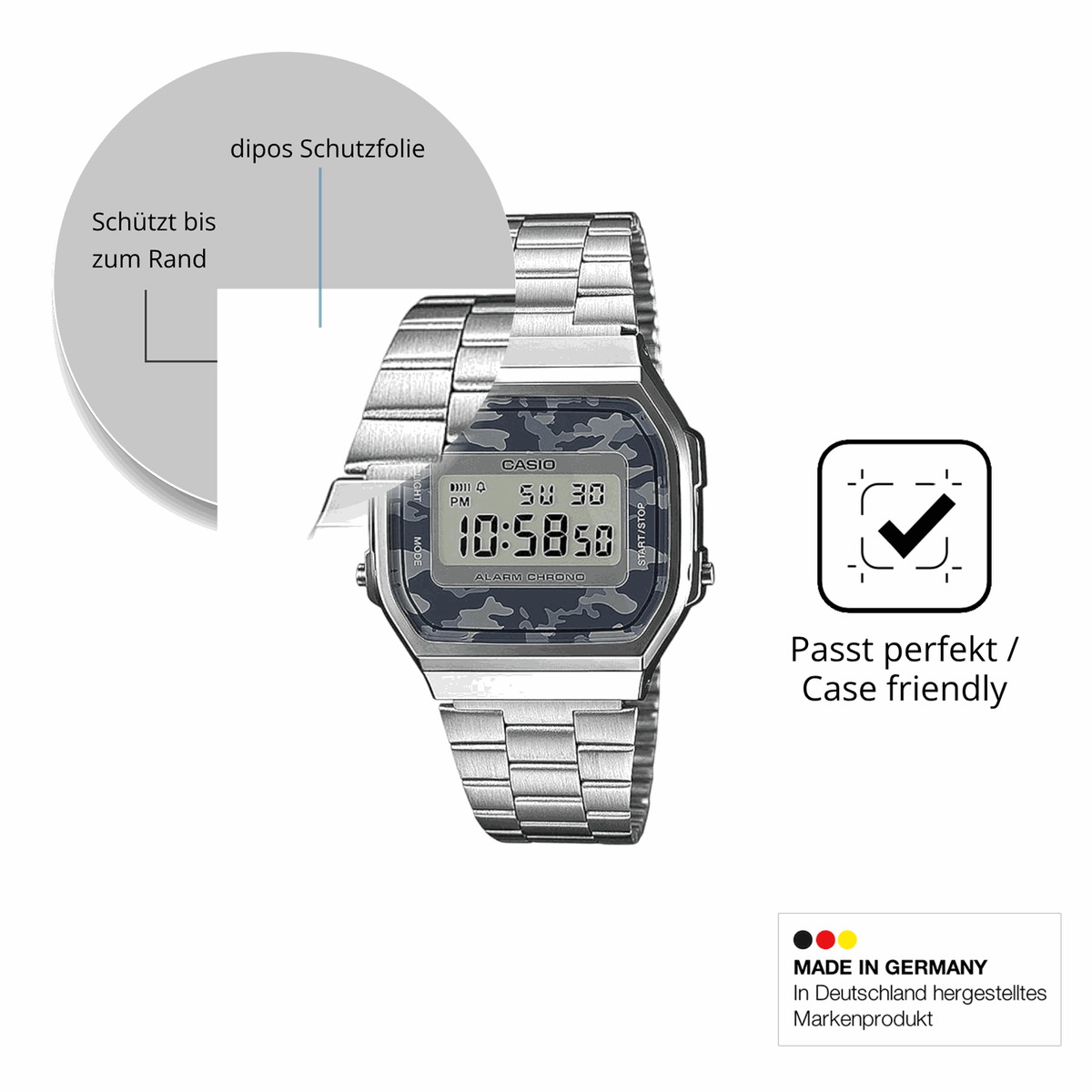 Besonders flexibler Displayschutz mit Anti-Shock-Schicht im Materialmix