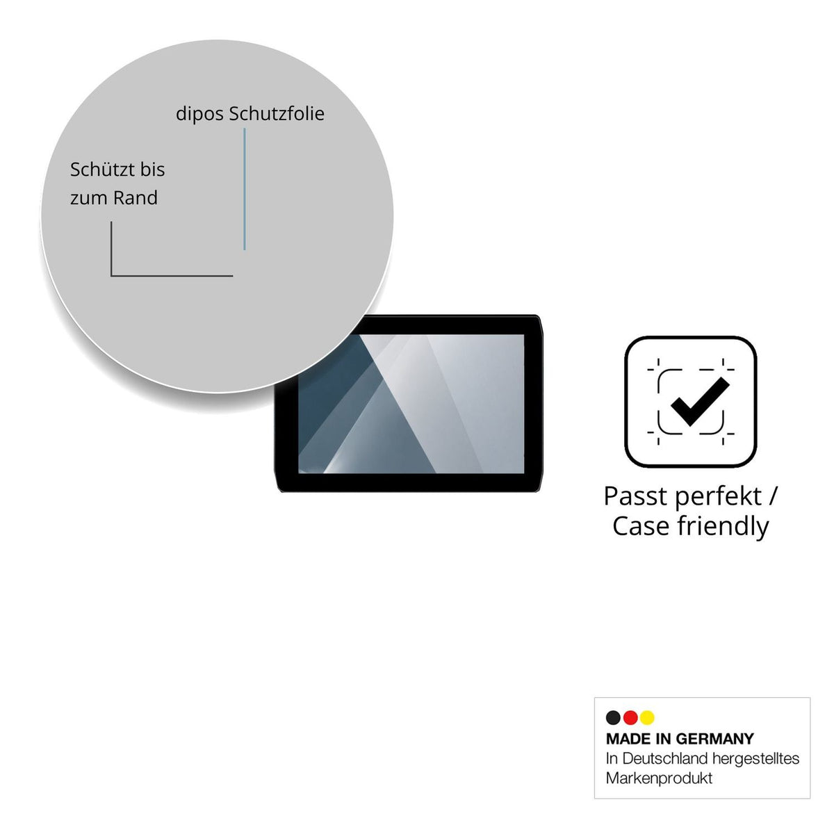Besonders flexibler Displayschutz mit Anti-Shock-Schicht im Materialmix
