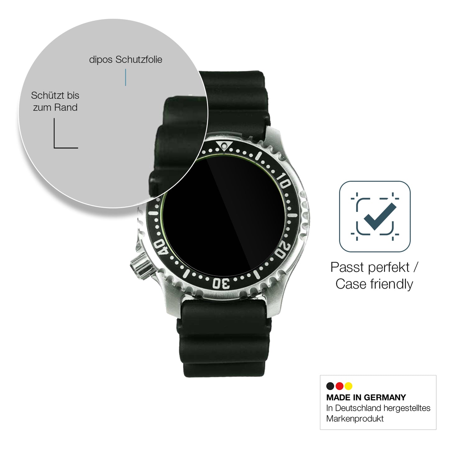 Besonders flexibler Displayschutz mit Anti-Shock-Schicht im Materialmix