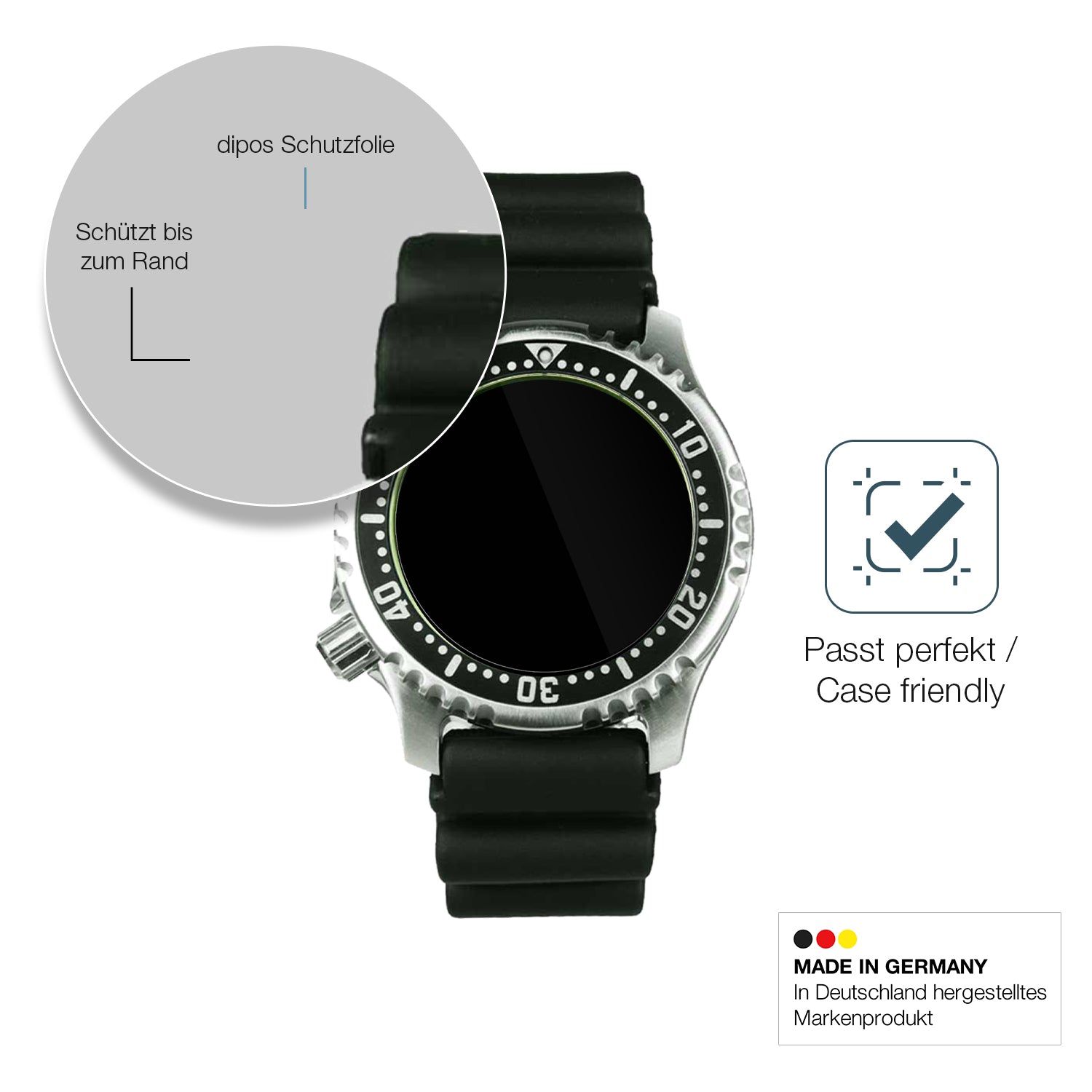 Besonders flexibler Displayschutz mit Anti-Shock-Schicht im Materialmix