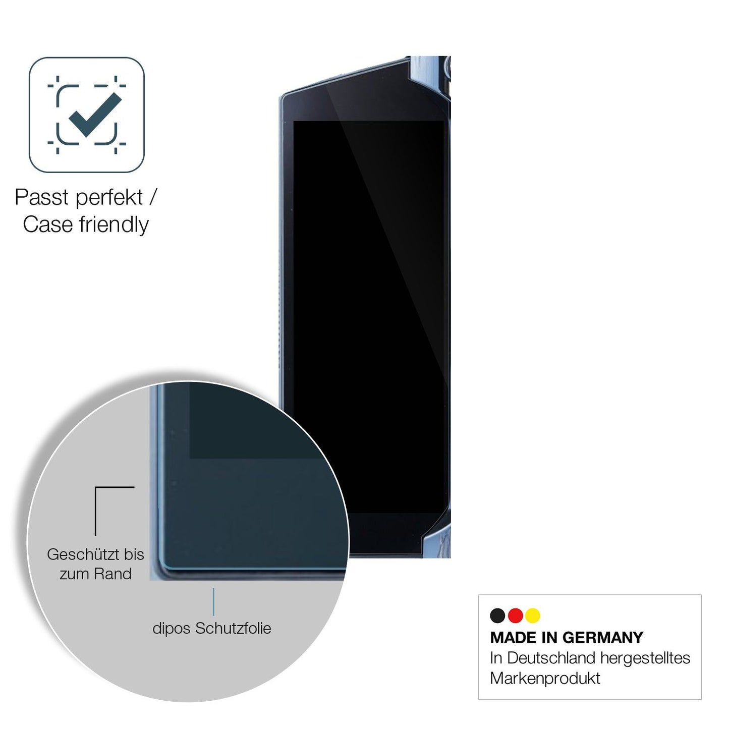 Besonders flexibler Displayschutz mit Anti-Shock-Schicht im Materialmix
