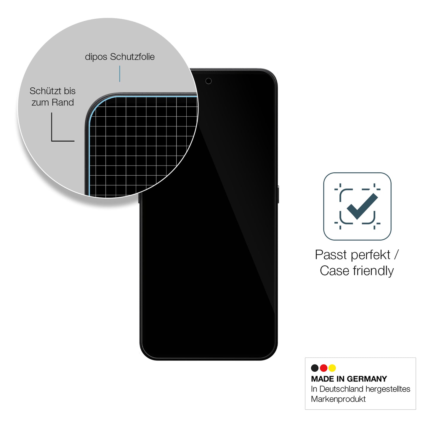 Besonders flexibler Displayschutz mit Anti-Shock-Schicht im Materialmix