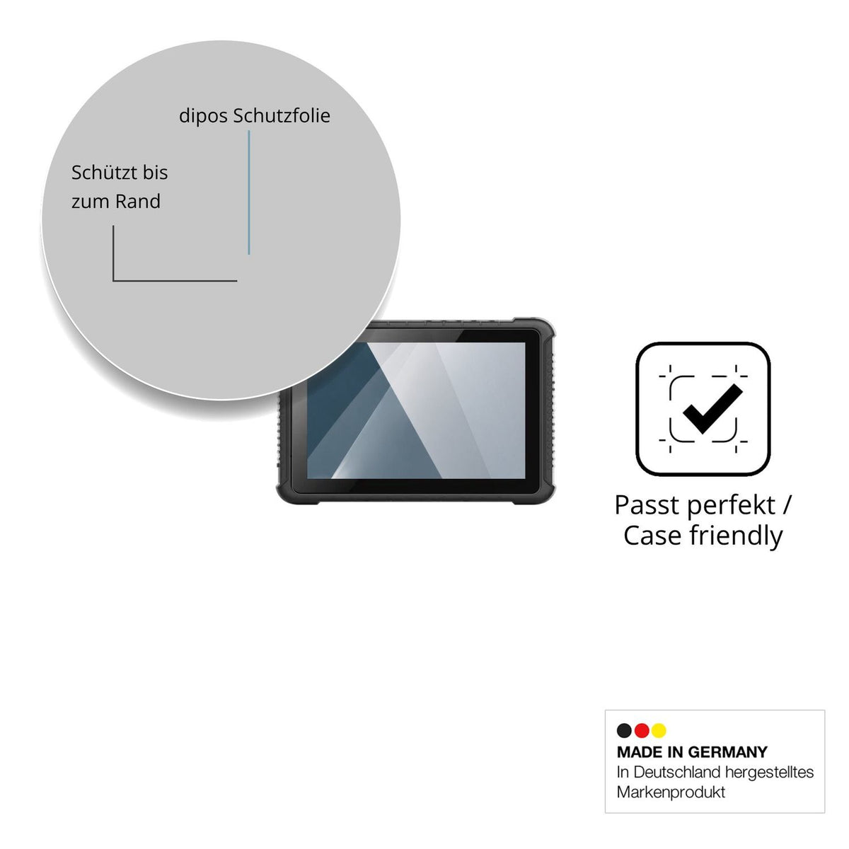 Besonders flexibler Displayschutz mit Anti-Shock-Schicht im Materialmix