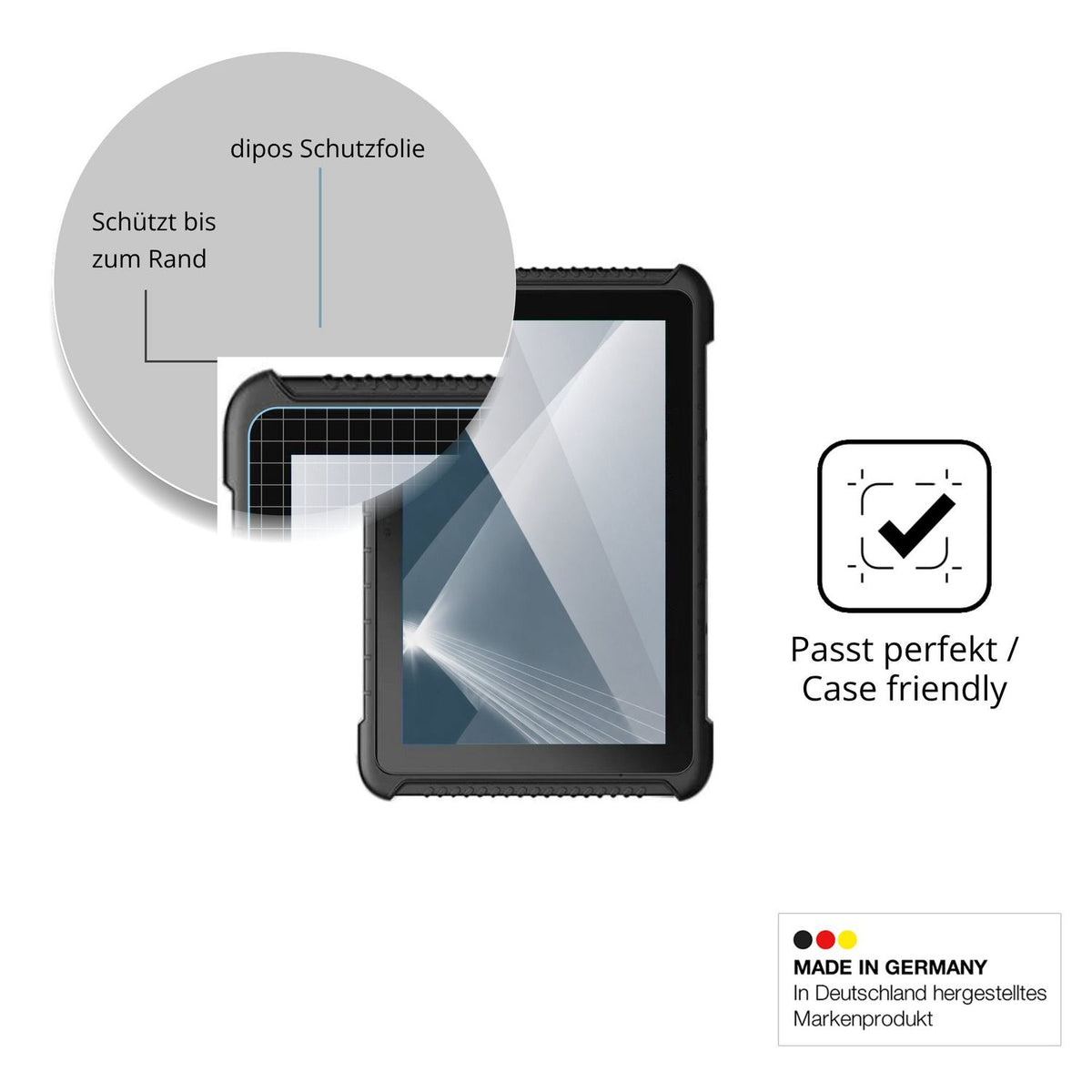 Besonders flexibler Displayschutz mit Anti-Shock-Schicht im Materialmix