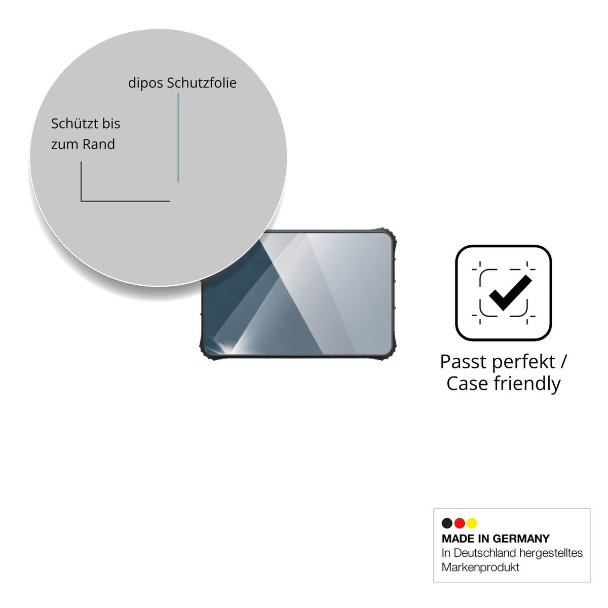Besonders flexibler Displayschutz mit Anti-Shock-Schicht im Materialmix