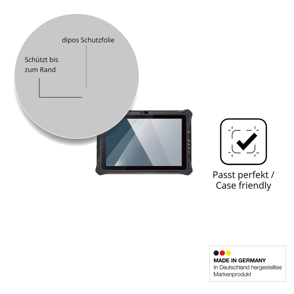 Besonders flexibler Displayschutz mit Anti-Shock-Schicht im Materialmix