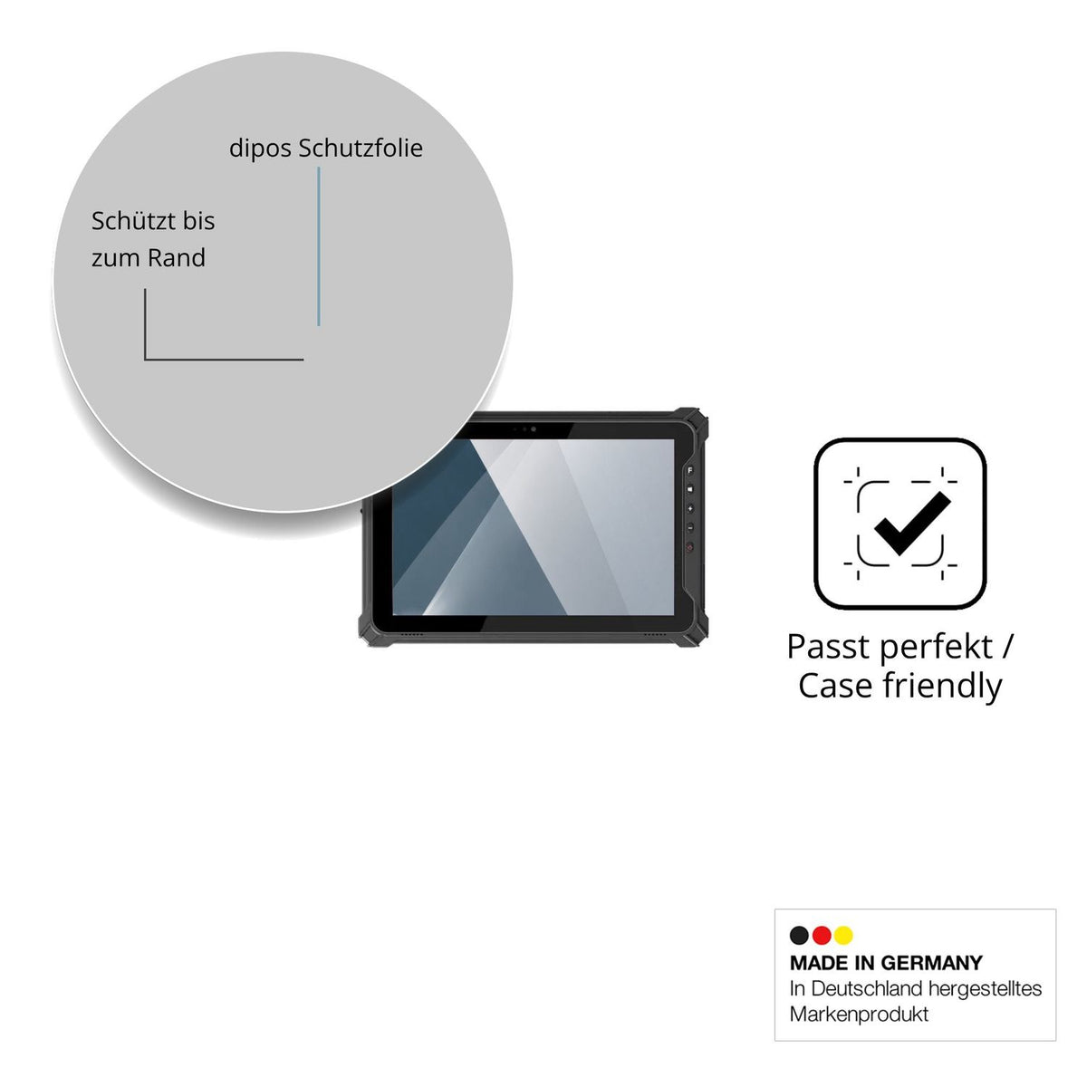 Besonders flexibler Displayschutz mit Anti-Shock-Schicht im Materialmix