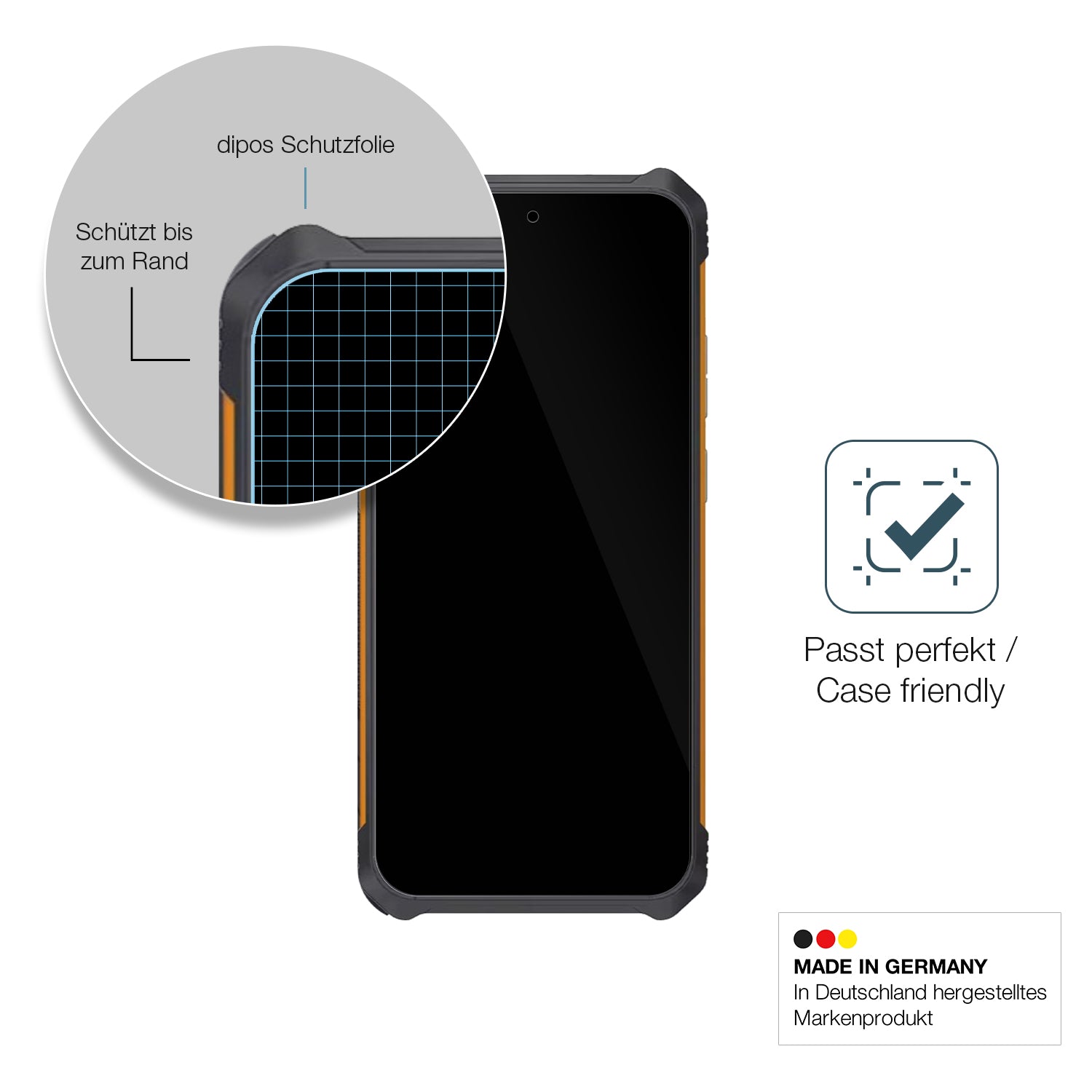 Besonders flexibler Displayschutz mit Anti-Shock-Schicht im Materialmix