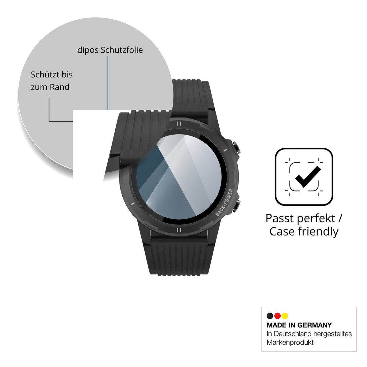 Besonders flexibler Displayschutz mit Anti-Shock-Schicht im Materialmix
