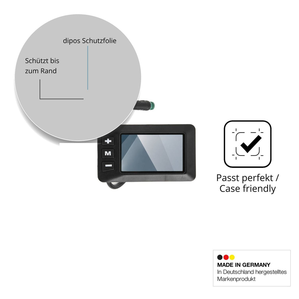 Besonders flexibler Displayschutz mit Anti-Shock-Schicht im Materialmix
