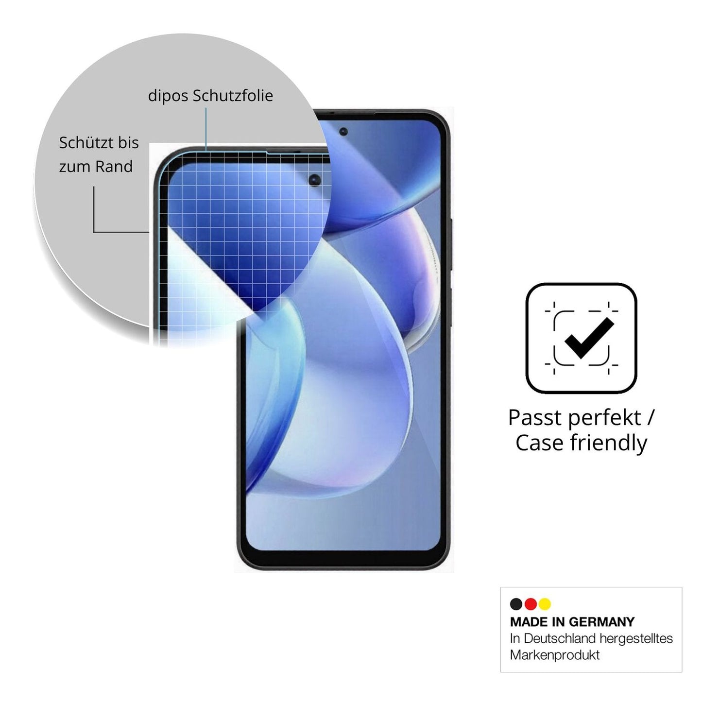 Besonders flexibler Displayschutz mit Anti-Shock-Schicht im Materialmix