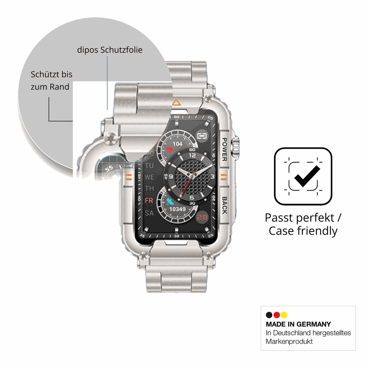 Besonders flexibler Displayschutz mit Anti-Shock-Schicht im Materialmix