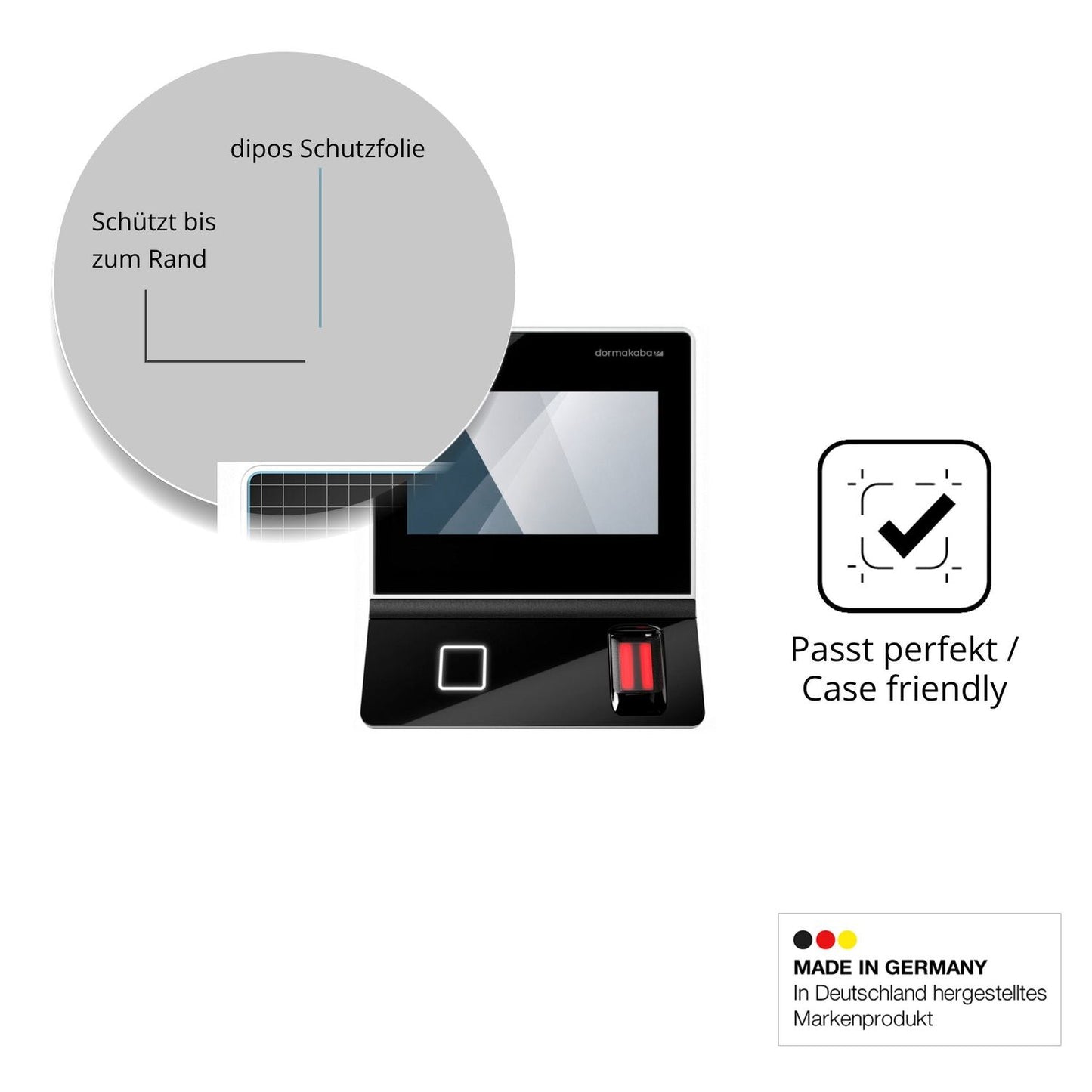 Besonders flexibler Displayschutz mit Anti-Shock-Schicht im Materialmix