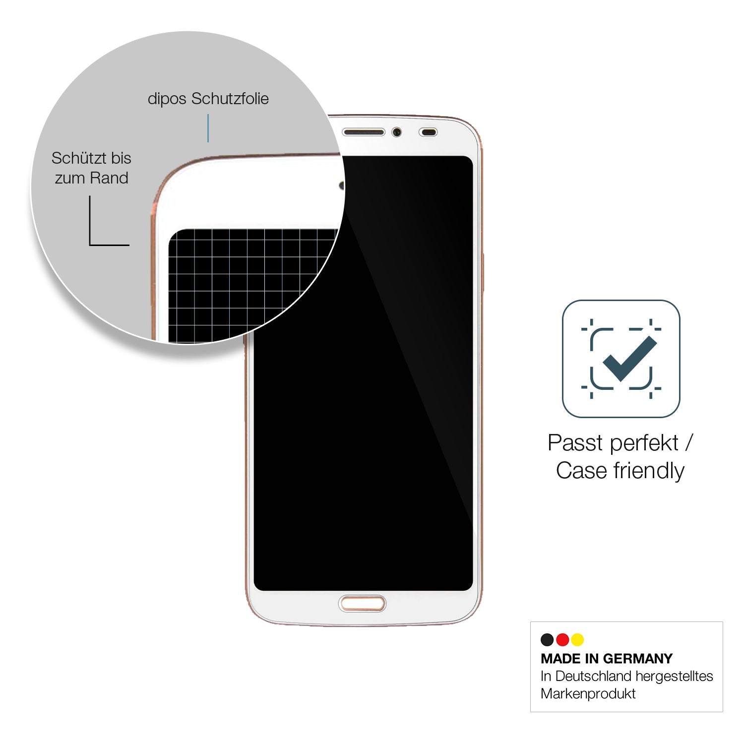 Besonders flexibler Displayschutz mit Anti-Shock-Schicht im Materialmix