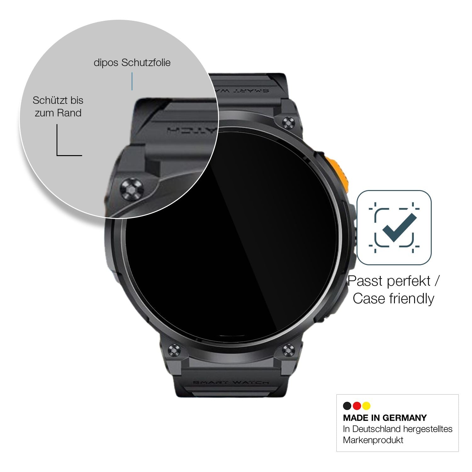Besonders flexibler Displayschutz mit Anti-Shock-Schicht im Materialmix